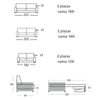 2/3 Seater Sofa Bed Wales